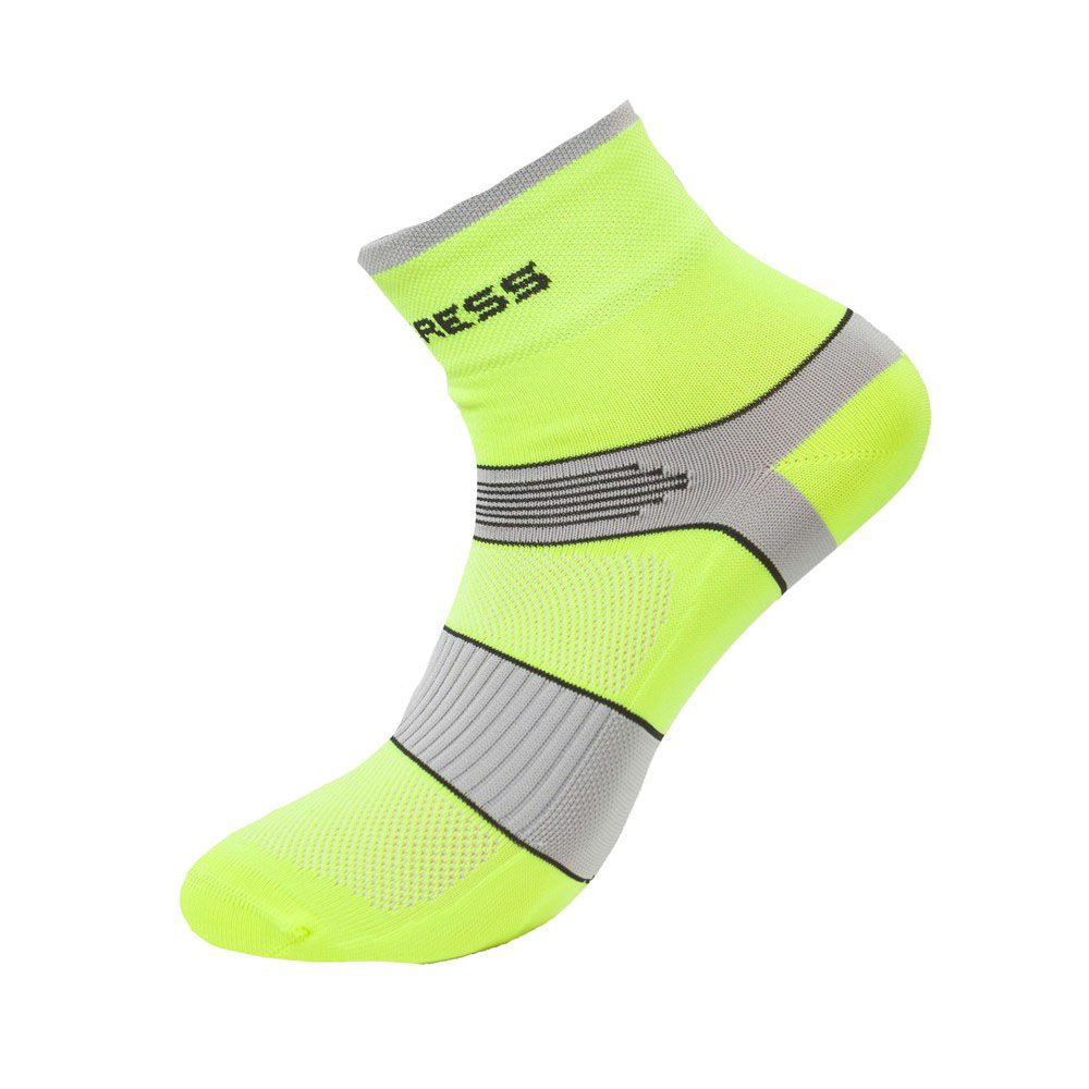 Progress Cycling cyklistické ponožky reflexní žlutá/šedá