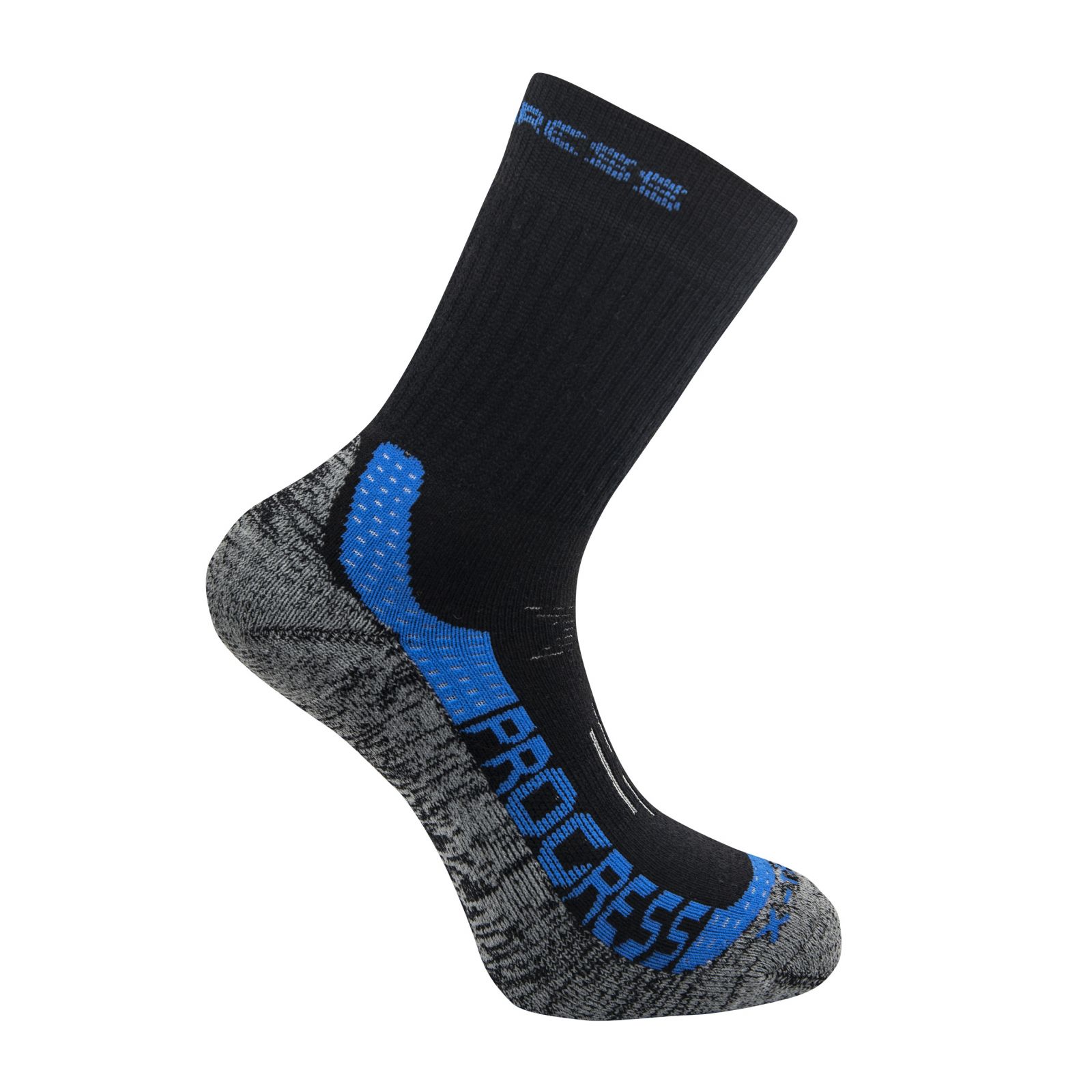 Progress X-TREME černá/modrá zimní turistické ponožky s Merinem