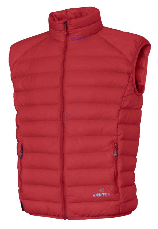 Warmpeace Drake péřová vesta red - XL